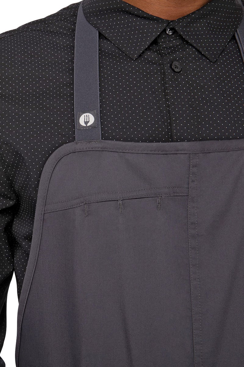 Chef Works Unisex Brio Chef Apron, Charcoal, One Size - Image 5